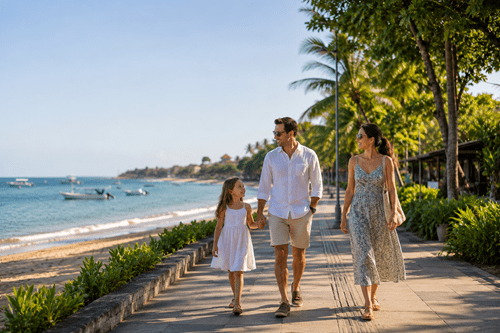 Family lifestyle and healthcare infrastructure in Sanur, Bali