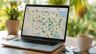 AI-powered villa search illustration